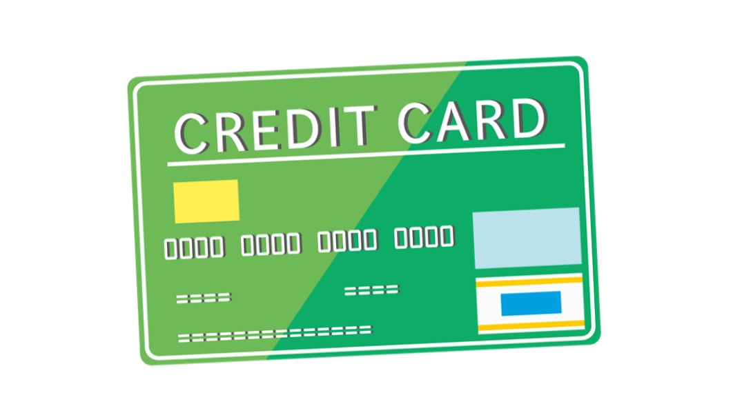 緑色のクレジットカードのイラスト